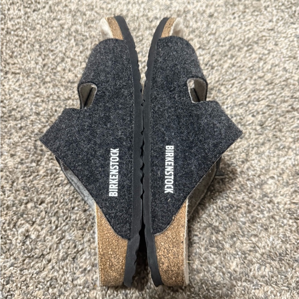 Birkenstock Black and Cream Sandals - Picture 3 of 6